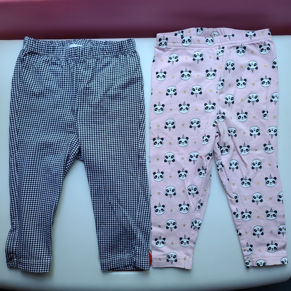 Bundle of 2 baby leggings 12-18 months